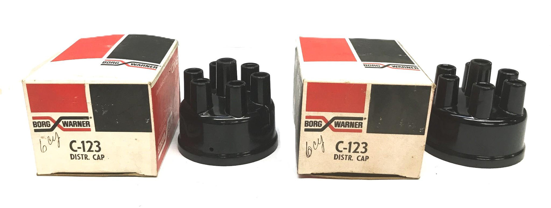 Borg-Warner Distributor Cap C-123 [Lot of 2] NOS