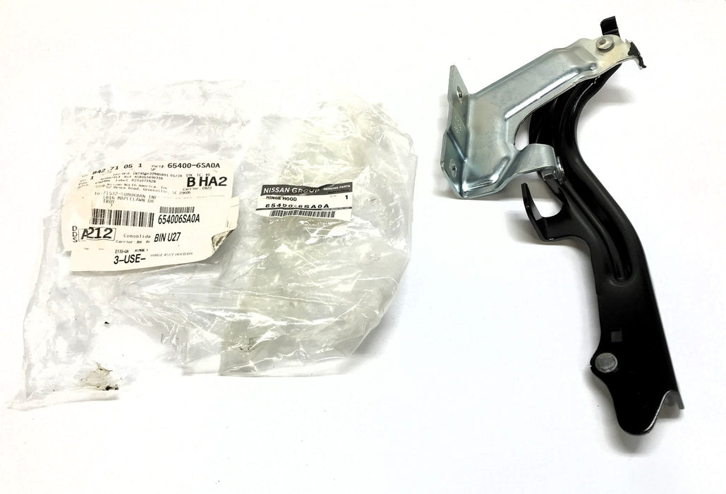 Nissan RH Passenger Side Hood Hinge Assembly 65400-6SA0A NOS