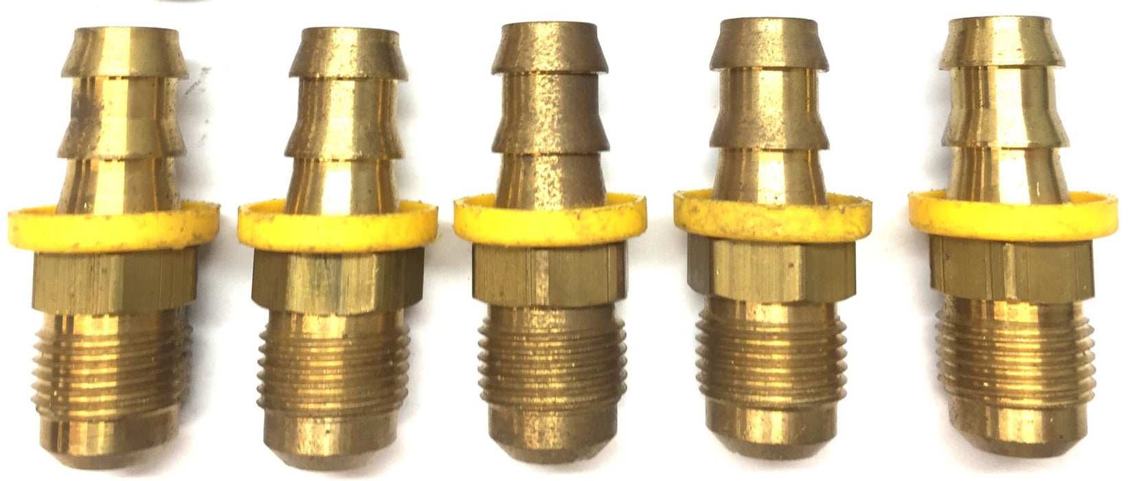 Unbranded 2.11" Brass 3/4" Hose Barb x 3/4" MNPT Fitting [Lot of 5] NOS