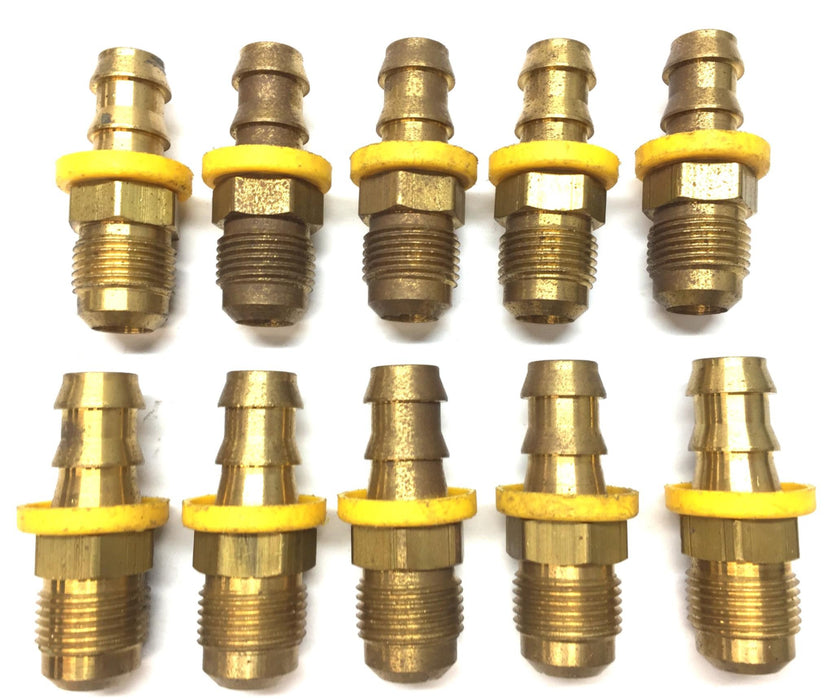 Unbranded 2.11" Brass 3/4" Hose Barb x 3/4" MNPT Fitting [Lot of 10] NOS