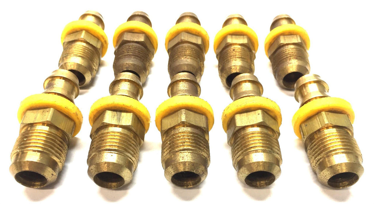 Unbranded 2.11" Brass 3/4" Hose Barb x 3/4" MNPT Fitting [Lot of 10] NOS