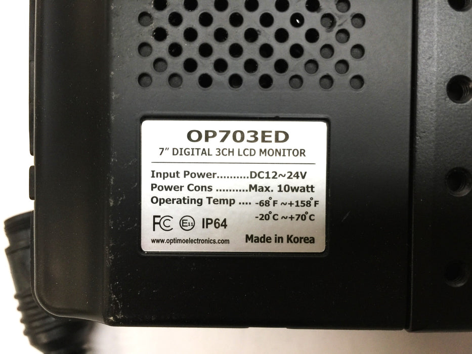 Optimo 7″ TFT LCD Digital Monitor OP703ED (Untested) USED