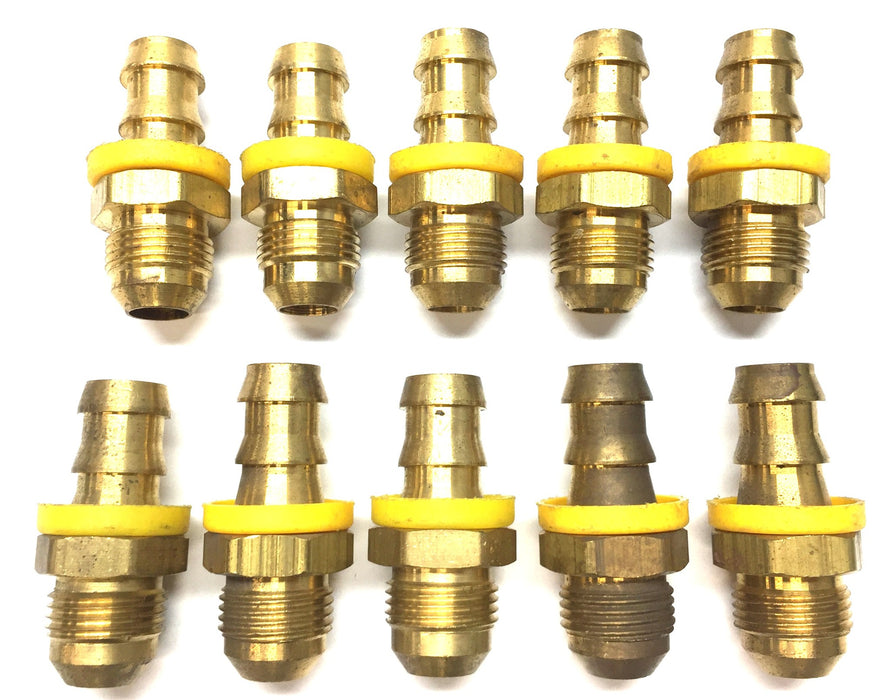 Unbranded 1.98" Brass 3/4" Hose Barb x 3/4" MNPT Fitting [Lot of 10] NOS
