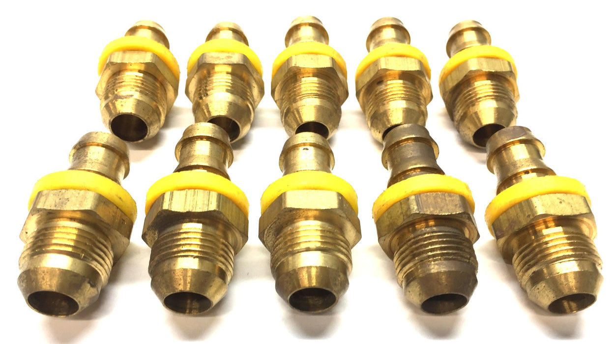 Unbranded 1.98" Brass 3/4" Hose Barb x 3/4" MNPT Fitting [Lot of 10] NOS