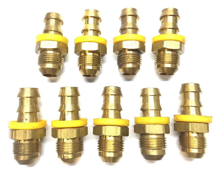 Unbranded 1.98" Brass 3/4" Hose Barb x 3/4" MNPT Fitting [Lot of 9] NOS