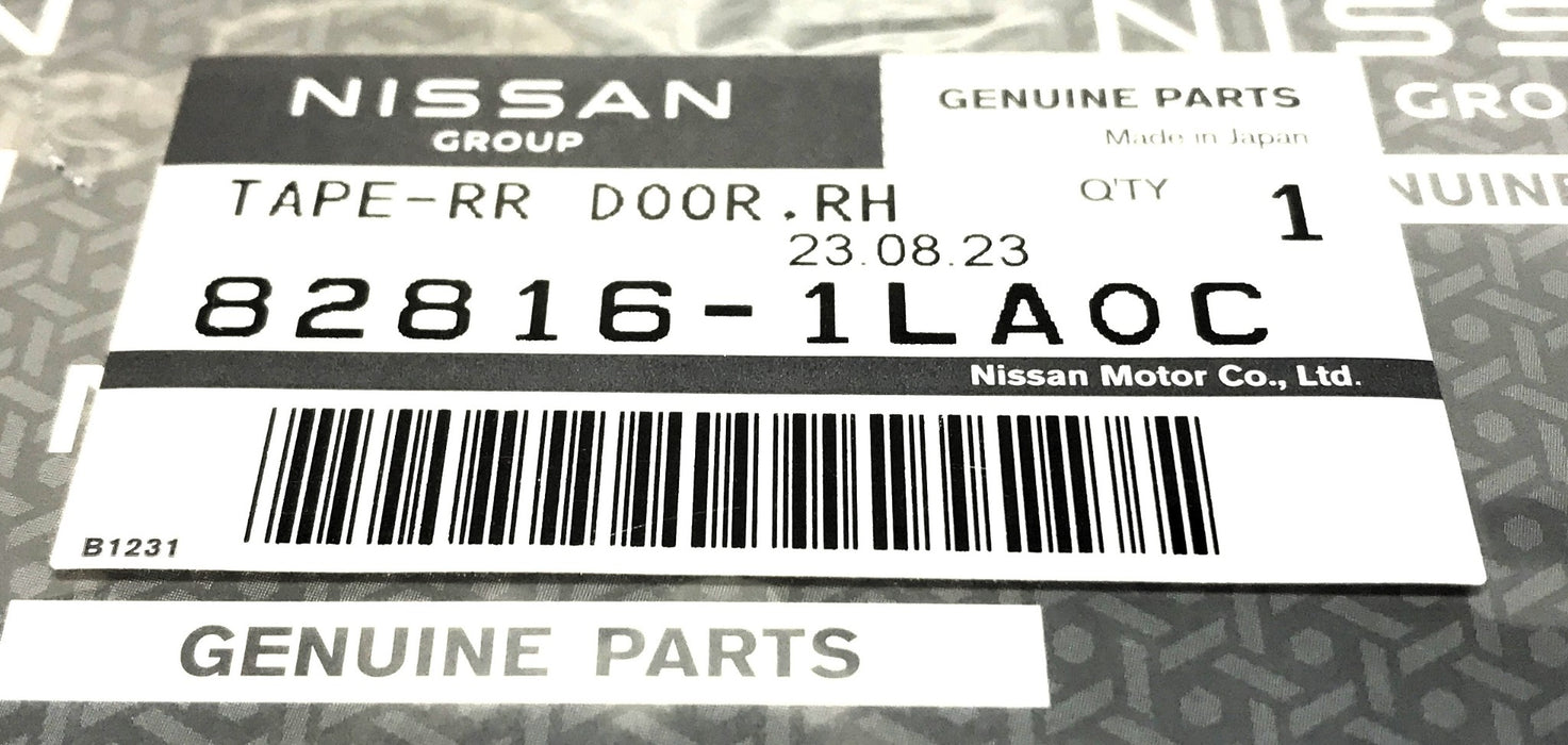 Nissan Rear Door Sash Tape 82816-1LA0C NOS