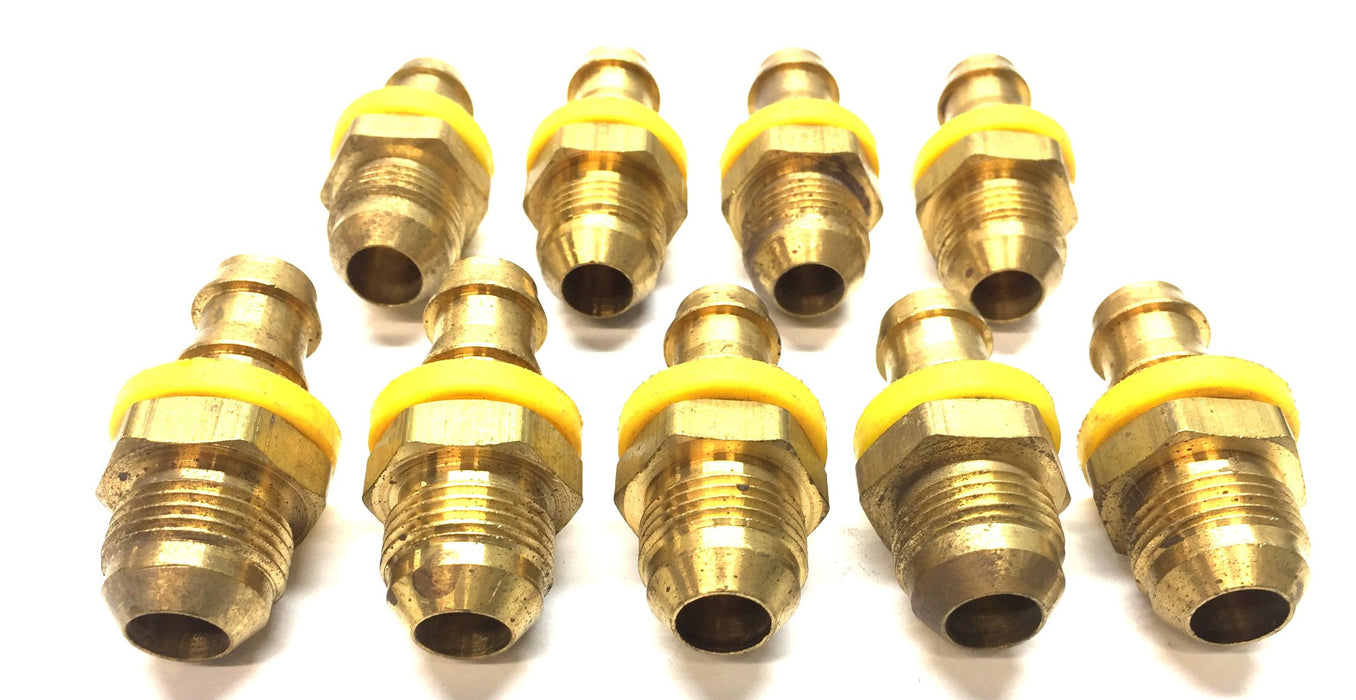 Unbranded 1.98" Brass 3/4" Hose Barb x 3/4" MNPT Fitting [Lot of 9] NOS