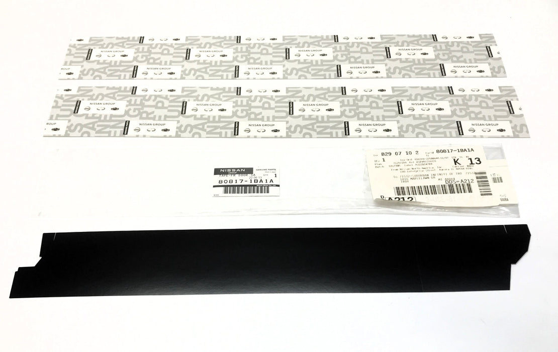 Nissan Front LH Door Sash Blackout Tape 80817-1BA1A NOS