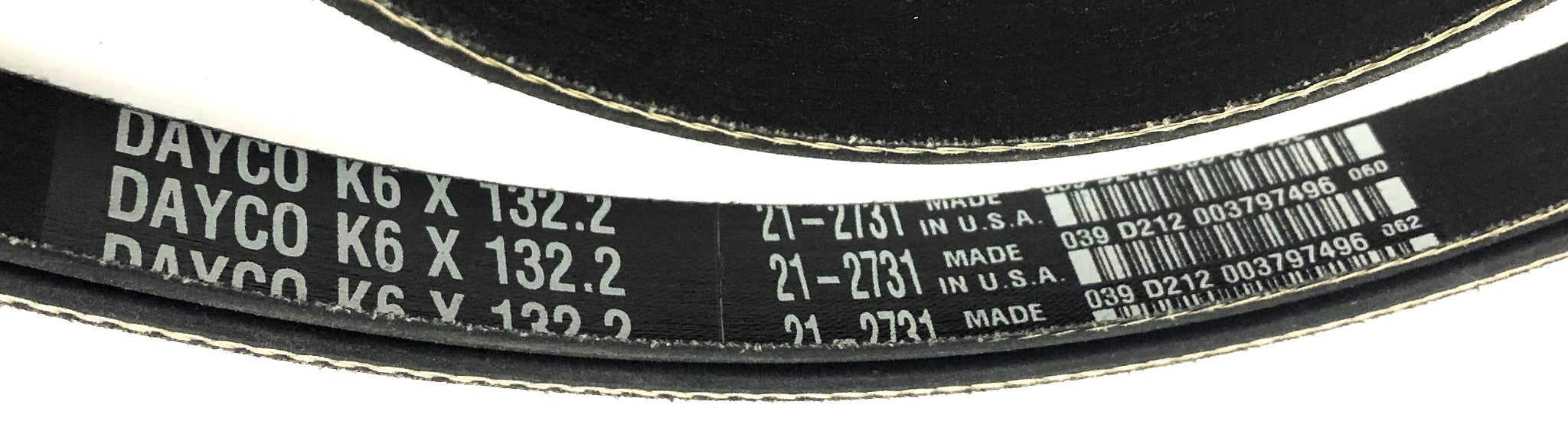 Dayco 6 Groove Serpentine Belt K6X132.2 NOS