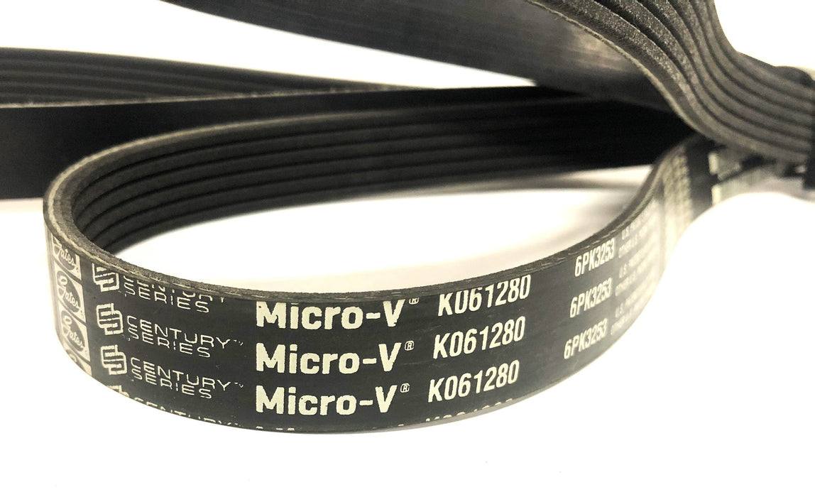 Gates Century Series 6 Groove Serpentine Belt K061280 (6PK3253) NOS