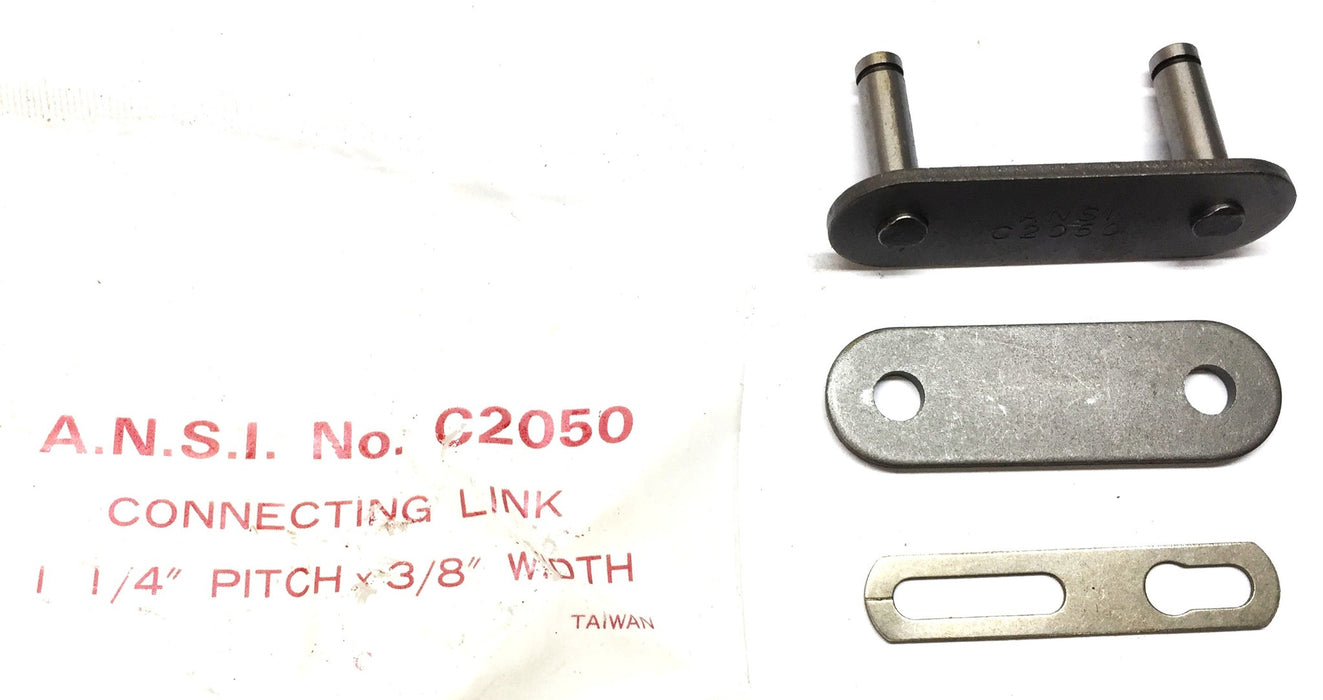 ANSI 1-1/4" Pitch x 3/8" Width Roller Chain Connecting Link C2050 [Lot of 5] NOS