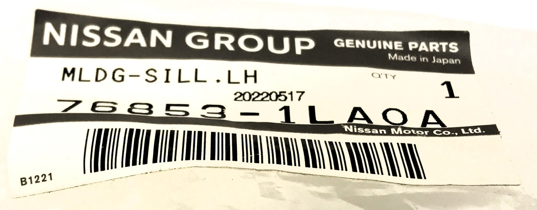 Nissan LH Sill Molding 76853-1LA0A NOS