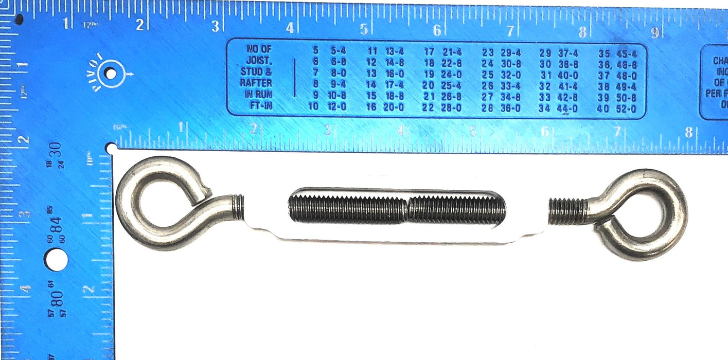 Unbranded 3/8" Thread x Approx 3" Inner Turnbuckle Tensioner [Lot of 4] NOS