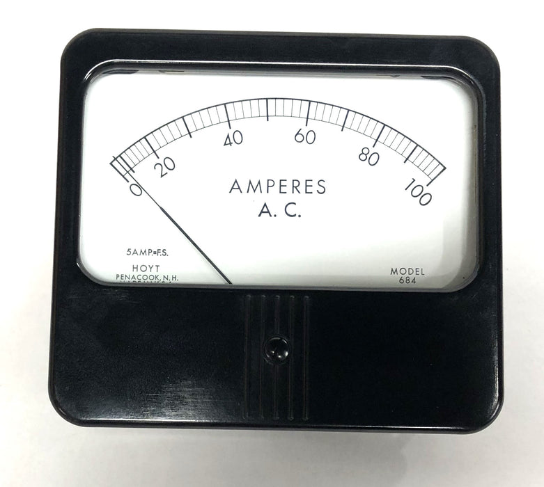 Hoyt 5AMP.=FS Amperes AC Gauge Model No 684 NOS