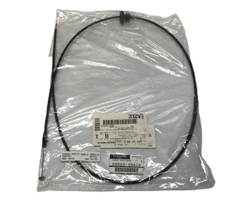 Nissan Hood Lock Control Cable Assembly 65620-4GA1A NOS