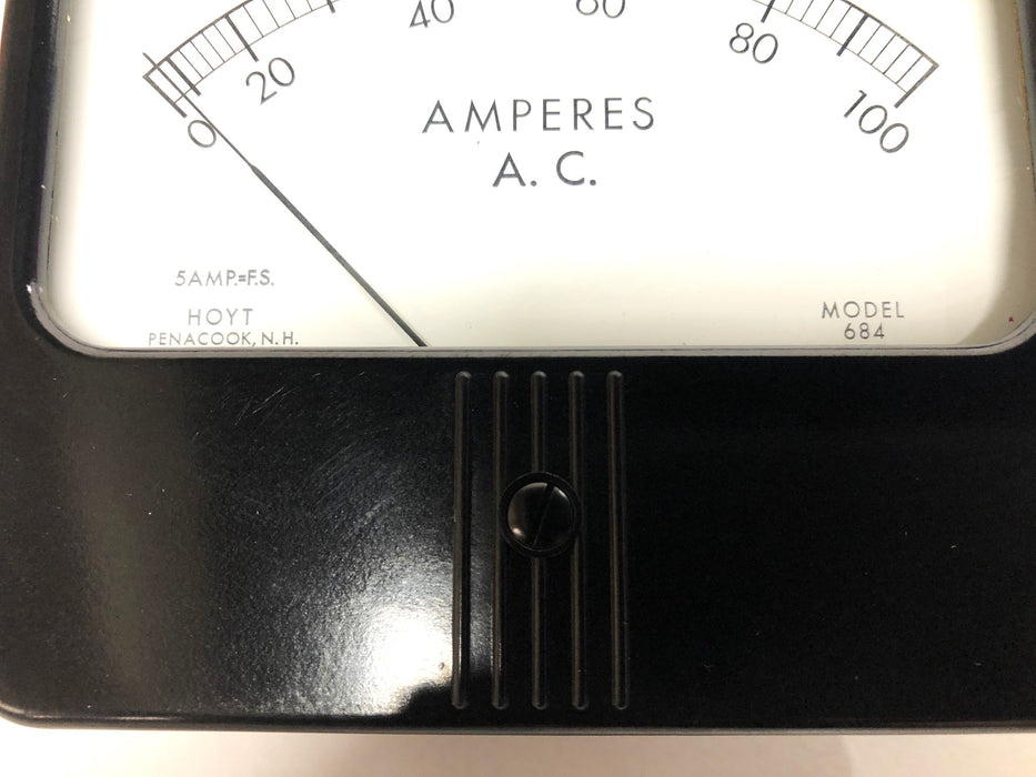 Hoyt 5AMP.=FS Amperes AC Gauge Model No 684 NOS