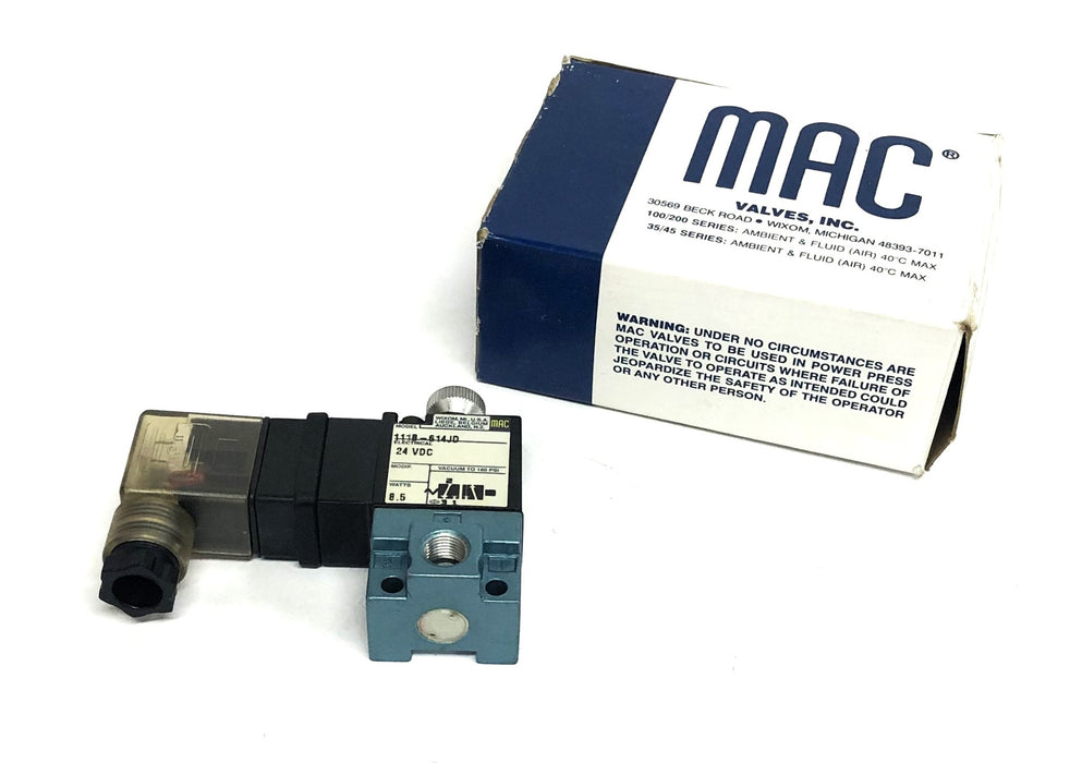 MAC Valves 11000 Airtech Controls Solenoid Valve 111B-614JD NOS