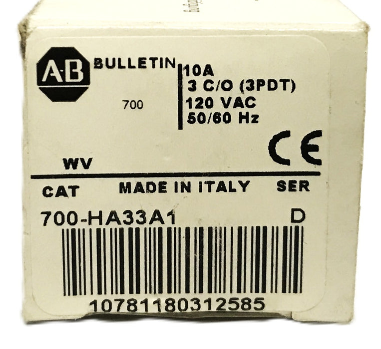 Allen-Bradley Tube Based Relay 700-HA33A1 [Lot of 2] NOS