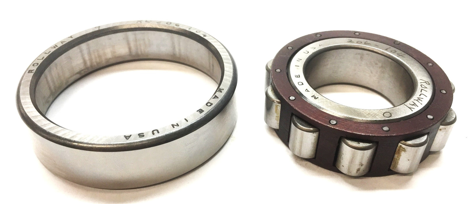 Rollway Cylindrical Roller Bearing 206-104 with Outer Ring Cup (RL206104) NOS