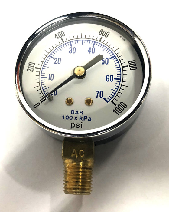 Unbranded Pressure Gauge 0-70 Bar 0-1000 100xkPa PSI NOS