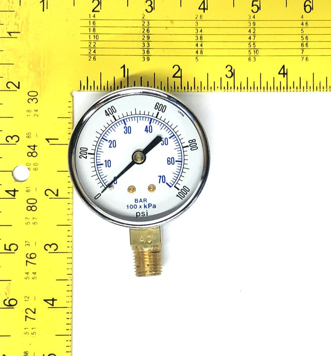 Unbranded Pressure Gauge 0-70 Bar 0-1000 100xkPa PSI NOS