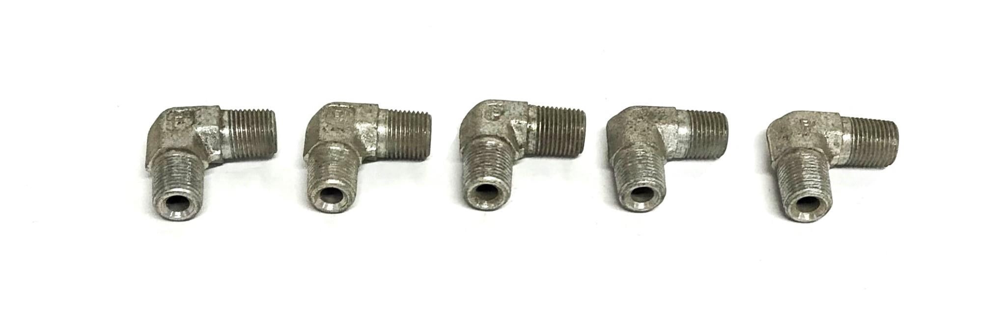 Parker 90 Deg Male Elbow Fitting 1/8 Inch [Lot of 5] NOS