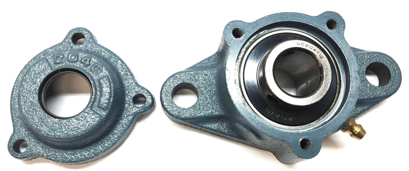 Asahi Pillow Block Bearing Assembly 204C (UC204-12) w/o Top Mount Screws NOS
