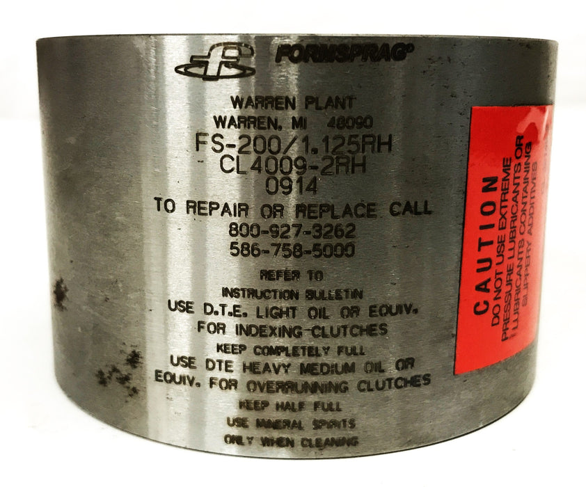 Formsprag Overrunning Clutch CL4009-2RH NOS