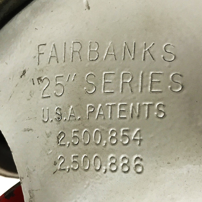 Fairbanks 5 inch Red Swivel Caster Wheel Assembly 25-5-DU NOS