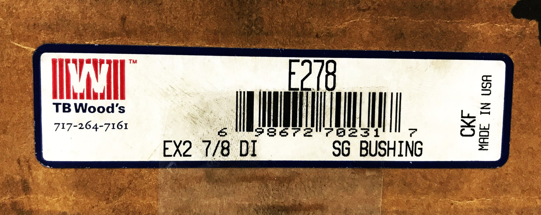 TB Woods 2-3/4 inch QD Bushing E278 NOS