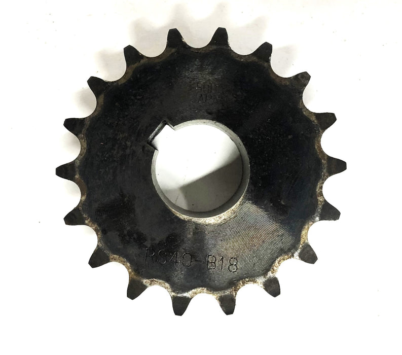 Tsubaki 18 Tooth 1.03 Inch ID 2.24 Inch OD Sprocket RS40-B18 USED