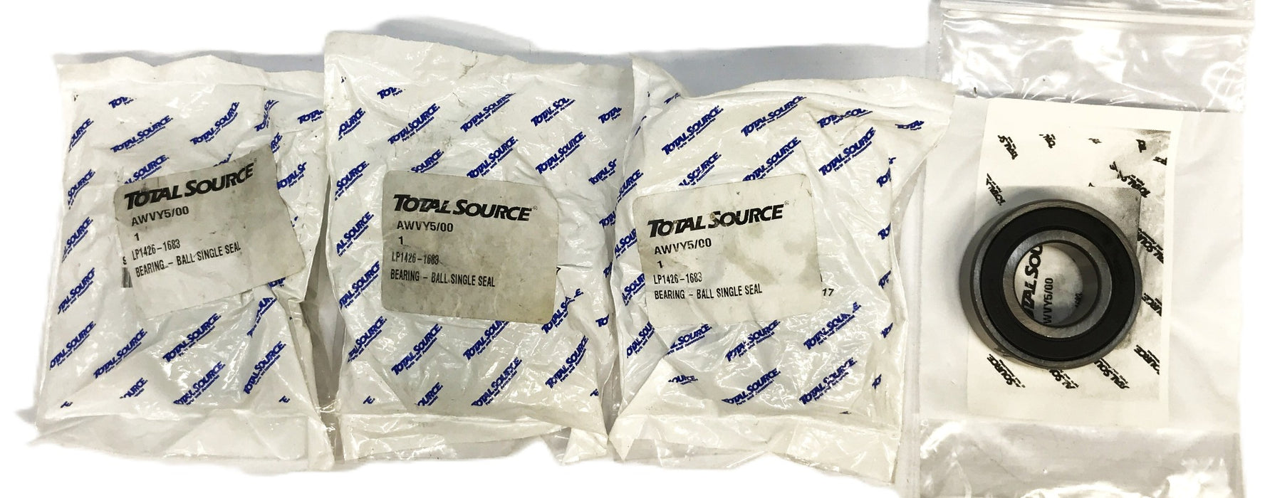 Total Source Single Seal Ball Bearing LP1426-1683 [Lot of 4] NOS