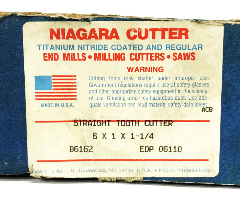 Niagara Cutter Side Milling Cutter B6162 NOS