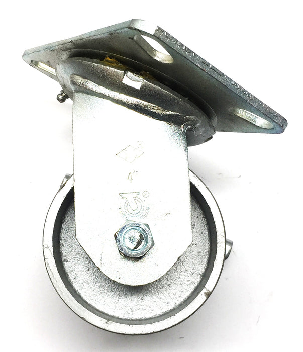 S.C 4" Wheel Dia. Caster Wheel with 4-1/2" x 6-1/4" Bearing Swivel Plate NOS