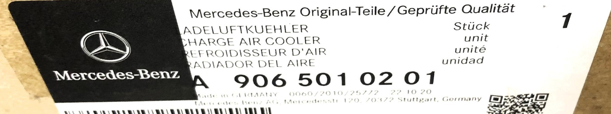 Mercedes-Benz Intercooler A9065010201 NOS