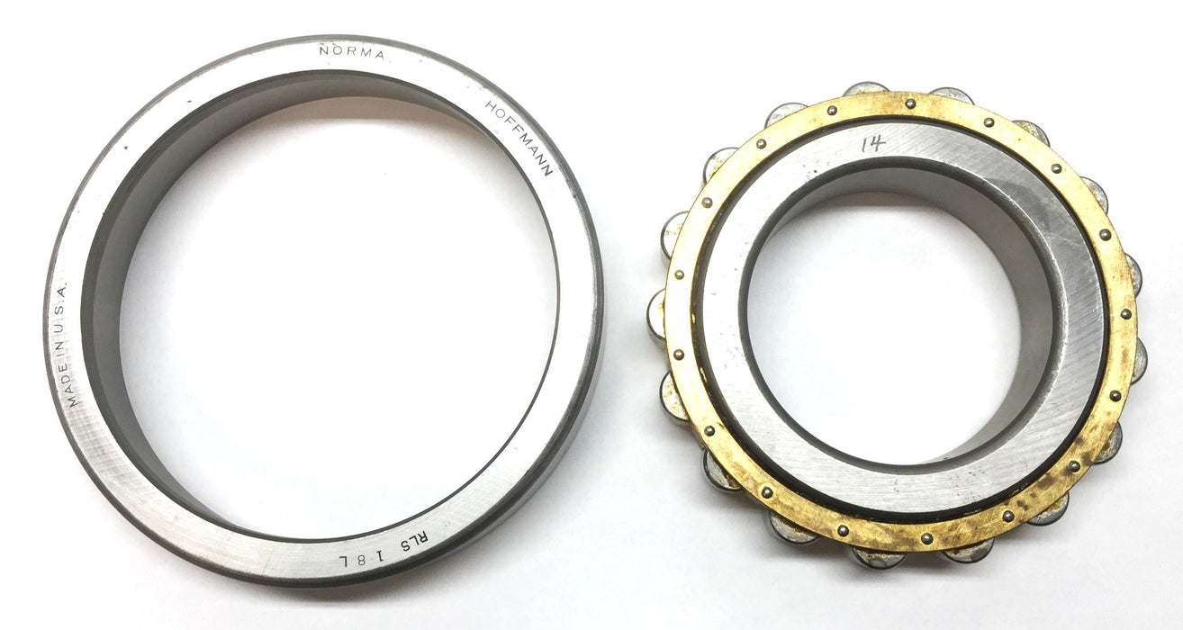Norma-Hoffman Cylindrical Roller Bearing with Outer Race RLS18 NOS