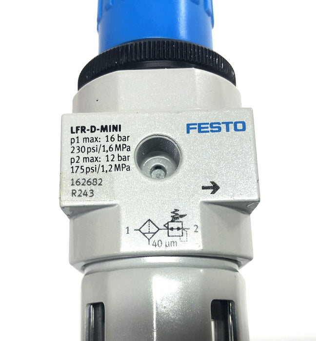 Festo 162682 R243 Pneumatic Filer Regulator No Pressure Gauge LFR-D-MINI NOS