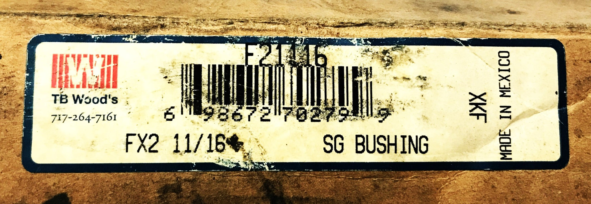 TB Woods 2-5/8 inch Bore SG Bushing F21116 NOS