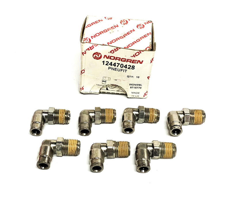 Norgren Pneufit 1/4 Inch NPT Swivel Elbow Fitting 124470428 [Lot of 7] NOS