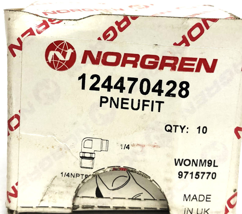 Norgren Pneufit 1/4 Inch NPT Swivel Elbow Fitting 124470428 [Lot of 7] NOS