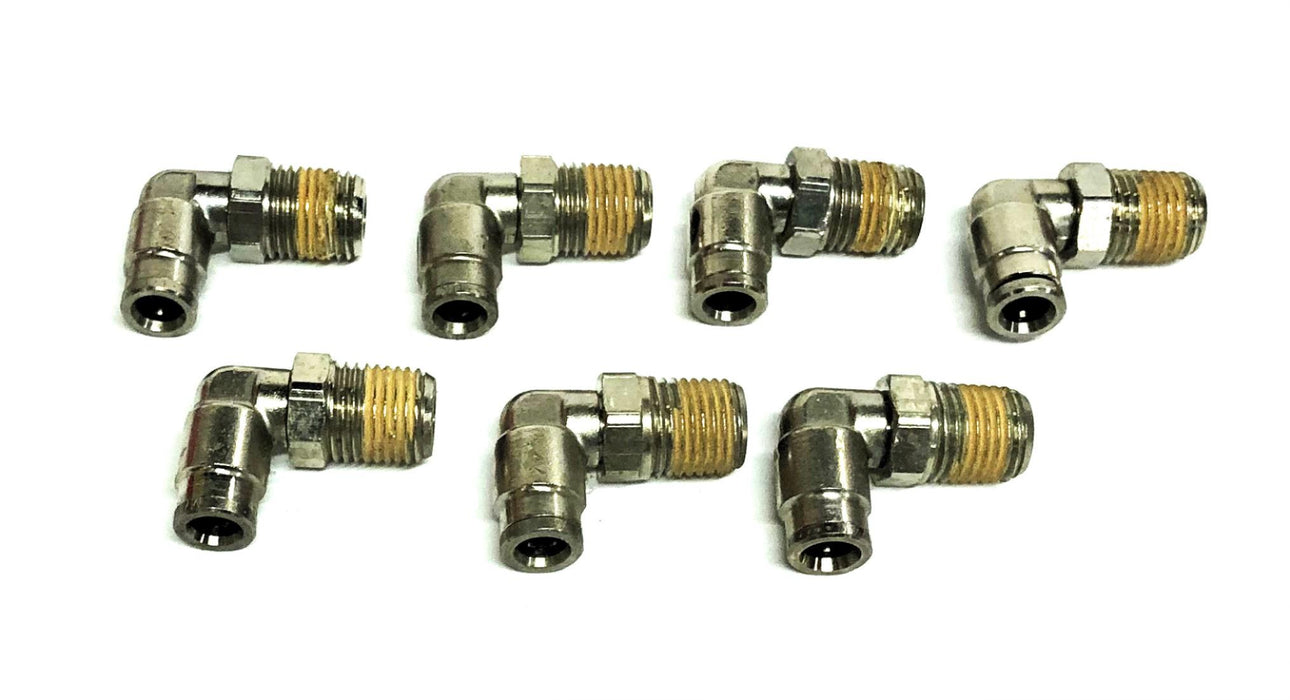 Norgren Pneufit 1/4 Inch NPT Swivel Elbow Fitting 124470428 [Lot of 7] NOS