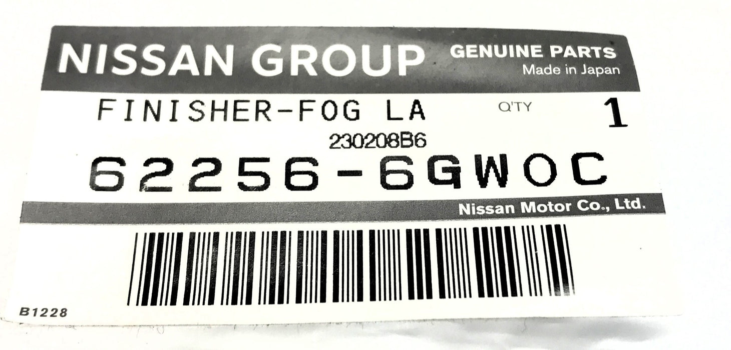 Nissan Front RH Bumper Fog Lamp Finisher 62256-6GW0C NOS