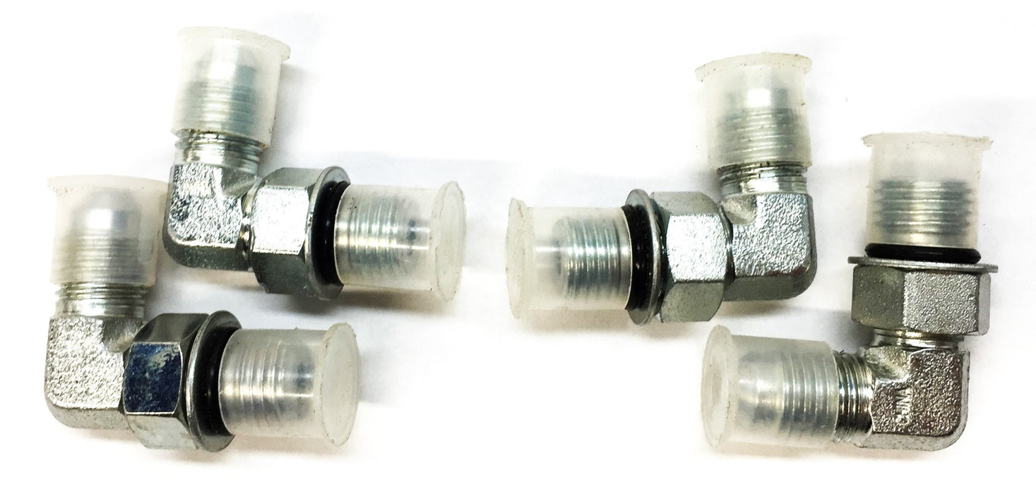 Unbranded 7/16" Pneumatic Fitting Elbow SMA-4 [Lot of 4] NOS