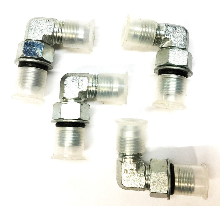 Unbranded 7/16" Pneumatic Fitting Elbow SMA-4 [Lot of 4] NOS