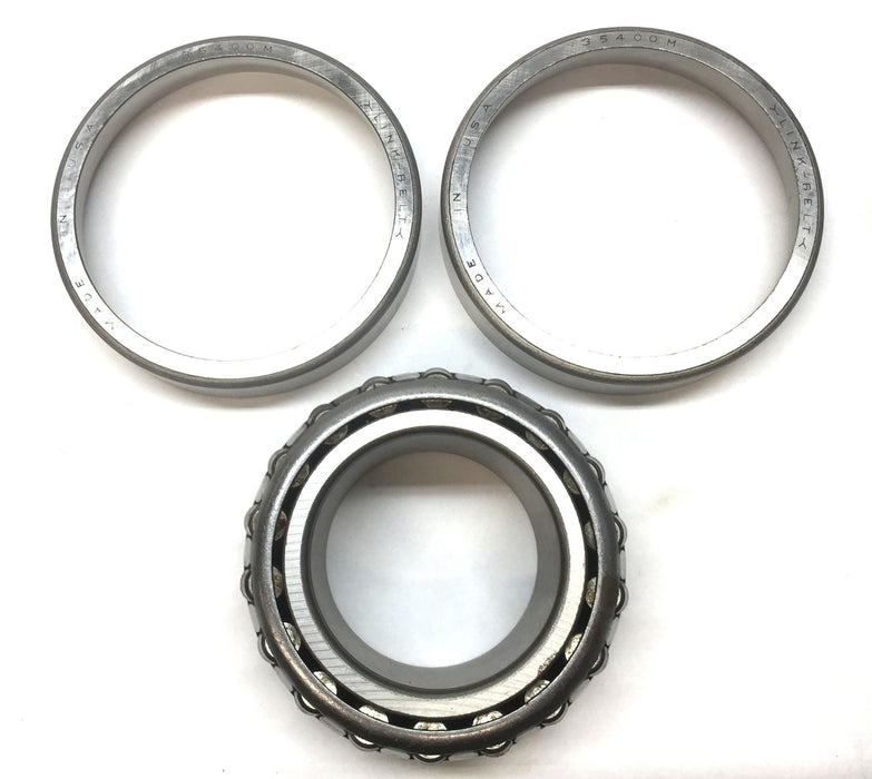 Link-Belt Tapered Cone Roller Bearing 35405B with Outer Race Cup(2) (35400M) NOS