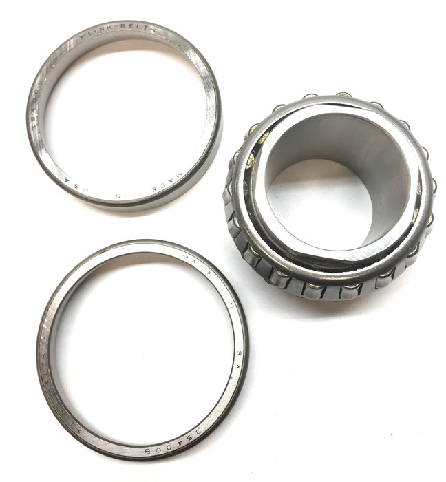 Link-Belt Tapered Cone Roller Bearing 35430K with Outer Race Cups (35400B) NOS