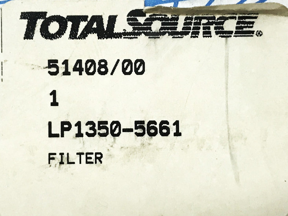 Total Source Forklift Hydraulic Filter LP1350-5661 NOS