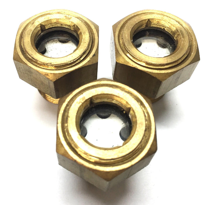 Unbranded Brass 3/4" Check Valve Adapter with Sight Glass [Lot of 3] NOS