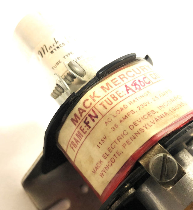 Mack Electric Devices Frame FN Coil 110XD7 2HP Mercury Relay A80C NOS