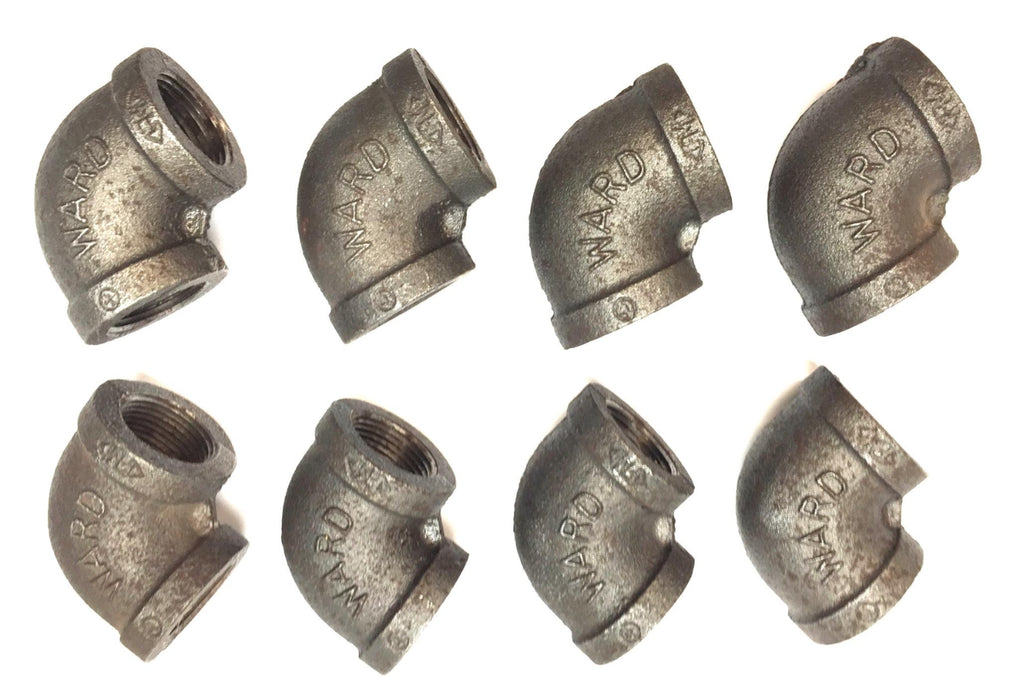 Ward 1" x 1" 90-Degree Female Threaded Cast Iron Elbow [Lot of 8] NOS
